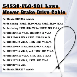 RBVF 54530-VL0-S01 Walk-Behind Lawn Mower Brake Drive Cable with Cable Zip Ties Fits for Honda HRR216 and HRX217 Lawn Machine Parts 49.6” Replaces 54530VL0S01