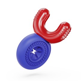 BLESQU Dog Bully Stick Holder – Treat-Dispensing Chew Toy – Dishwasher Safe & Durable – Fits Yak Sticks – for Puppies Over 20lbs