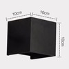 Wall Sconce Black Quadrate 12W 3000K Warm Lighting Decorative Aluminum