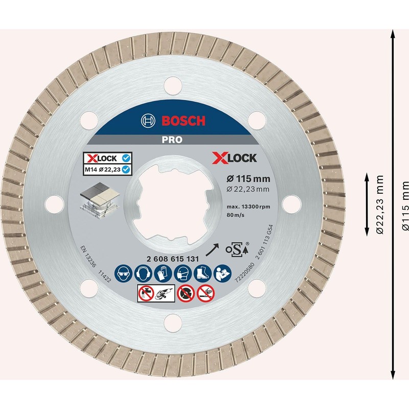 Bosch Professional 2608615131 Diamond Cutting Disc Best (for Ceramic, X-LOCK,