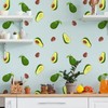 Fujitoya Wall Sticker, Plants, Leaves, Fruits, Avocado, Removable, Scandinavian Style,