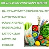 Beeswax Wraps |UK HANDMADE |Random Colours | BEE Zero Waste|