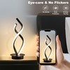 Adebime Modern Spiral Touch Lamp - Warm White LED Nightstand