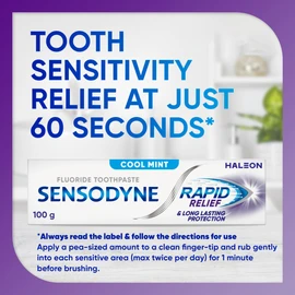 Sensodyne Rapid Relief Sensitive Toothpaste, Sensitive Teeth Toothpaste, Cool Mint, 100g