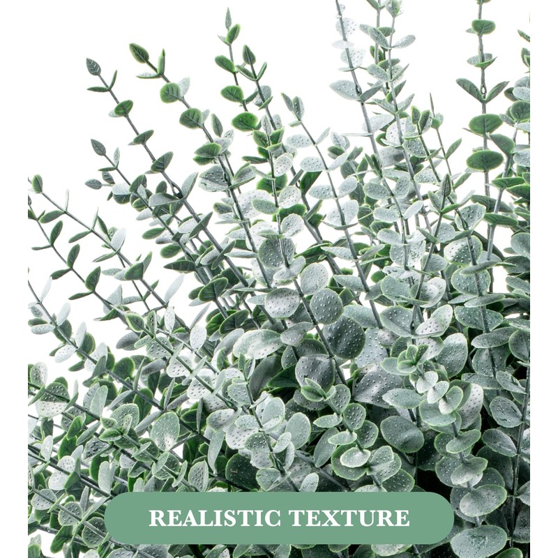 50 Pcs Eucalyptus Stems Artificial Eucalyptus Leaves,Fake Eucalyptus Plants