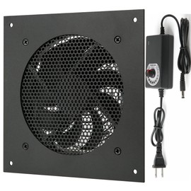Nalle 120MM Quiet Cooling Single Fan System with Power Adapter and Speed Control for Home Theater AV Cabinets Server Cabinet Greenhouse Cooling 6.3 * 6.3" Front-Panel