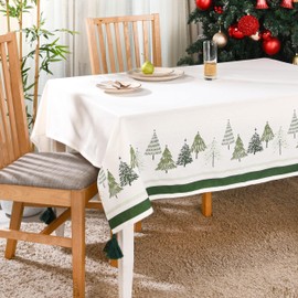 Folkulture Christmas Tablecloth or Dining Table Cover, 60 x 102 Inches, 100% Cotton Rectangle Christmas Table Cloth or Fabric Table Cloth for Christmas Décorations