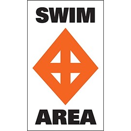 Taylor Made Products 46185 Sur-Mark Marker Buoy Label (Swim Area) 13*24 inches