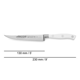 Arcos Serie Riviera Blanc - Steakmesser - Klinge aus Nitrum geschmiedetem Edelstahl 130 mm - HandGriff Polyoxymethylen (POM) Farbe Weiße