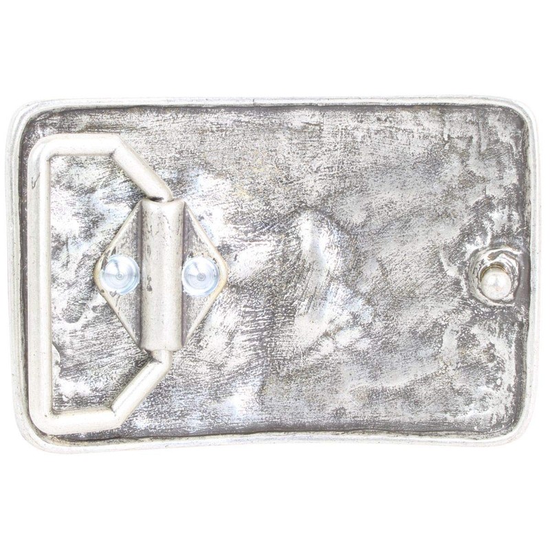 Brazil Lederwaren Split Skull Belt Buckle, 4.0 cm, Buckle Interchangeable
