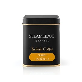 SELAMLIQUE ISTANBUL Turkish coffee Orange Flavored (4.40oz) ultra fine powder coffee (Orange)