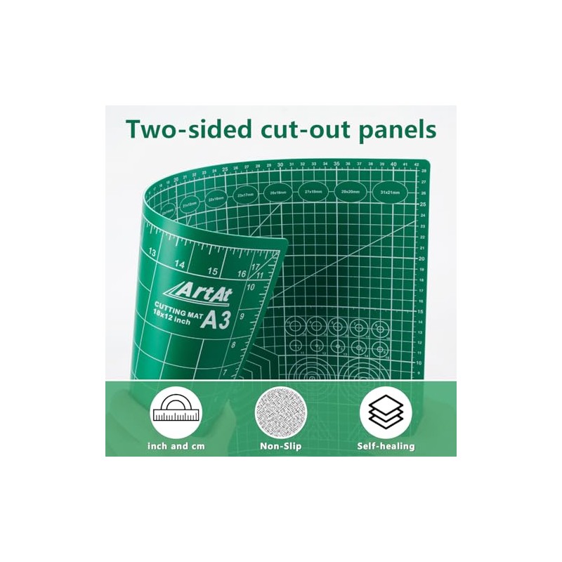 ArtAt Self Healing Cutting Mat: 【5 Pack Cutting Mat 12″x