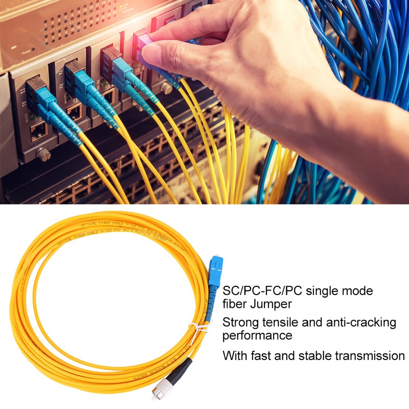 5PCS Fiber Jumper SC to FC Single Mode Core Fiber