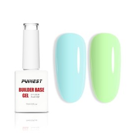 FANNEST NO HEMA Builder Gel Set,2Pcs Meat Pink Builder Gel for Nails Kit,Hard Gel Builder Nail Polish Strengthener Extension Gel,Soak Off Long Lasting UV Gel,Manicure DIY Home Gift for Women.