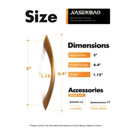 JIASENBAO 5 Pack Antique Brass Cabinet Pulls 5 Inch Arch Twisted Handles Drawer Kitchen Cupboard Bathroom Dresser Cabinet Hardware Zinc Alloy