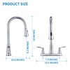HOMELODY 2 Handles Kitchen Faucet with Pull Down Sprayer for