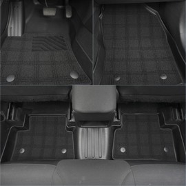 Double-Layer Floor Mats Compatible with Honda HRV 2025 2024 2023, AOMSAZTO Custom Fit HR-V Hybrid: LX | Sport | EX-L Accessories Durable Stylish Protection Floor Liners Include 1st and 2nd Row