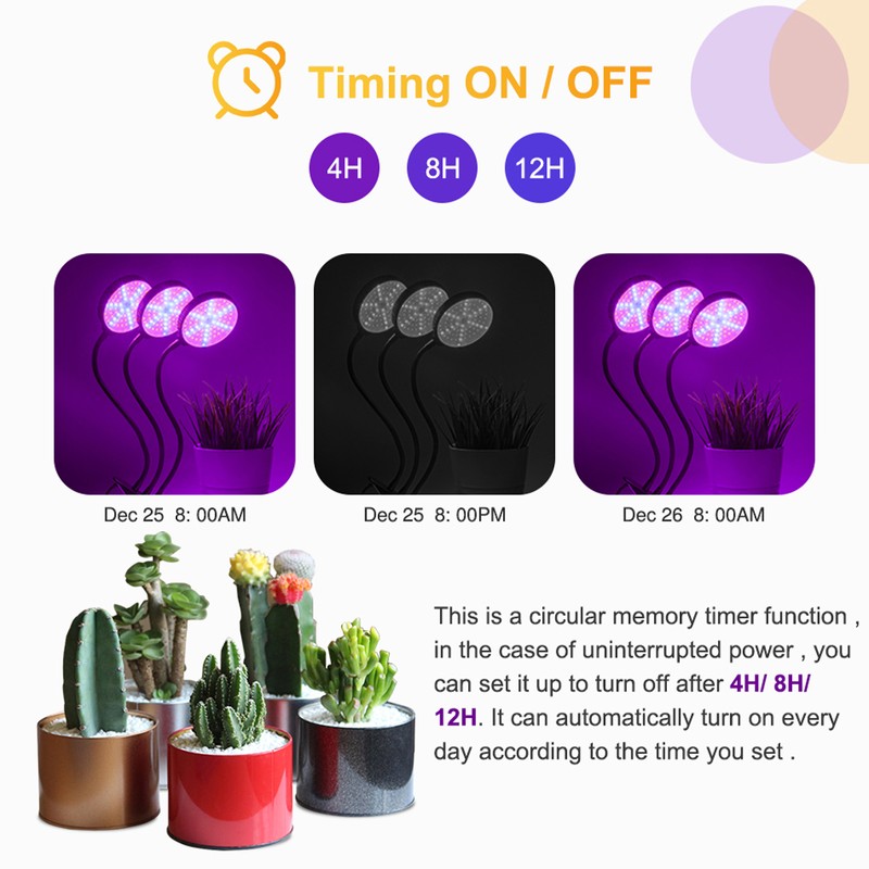 USB Remote Control Timing Plant Light Waterproof Full Spectrum Succulent