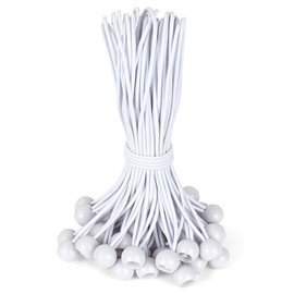 Akicderu Elastic Bands with Ball 23 cm, Rubber Tensioner with Ball, Pack of 50, Tarpaulin Tensioners with Ball, Tent Rubber, Expander Loops, Rubber Loops for Tarpaulins, Tent, Banner, Net, Gazebos