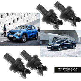 The Lord of The Tools 4 Pieces Rear Shelf Clips 7705099001 8200675047 Compatible with Clio/Megane Car String Hanger Mounting Clips Plastic Push in Trim Brackets