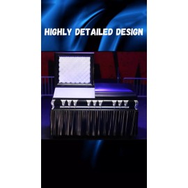 Figures Toy Company Set of 2 Deluxe Caskets for WWE & AEW Wrestling Figures with Removable Base