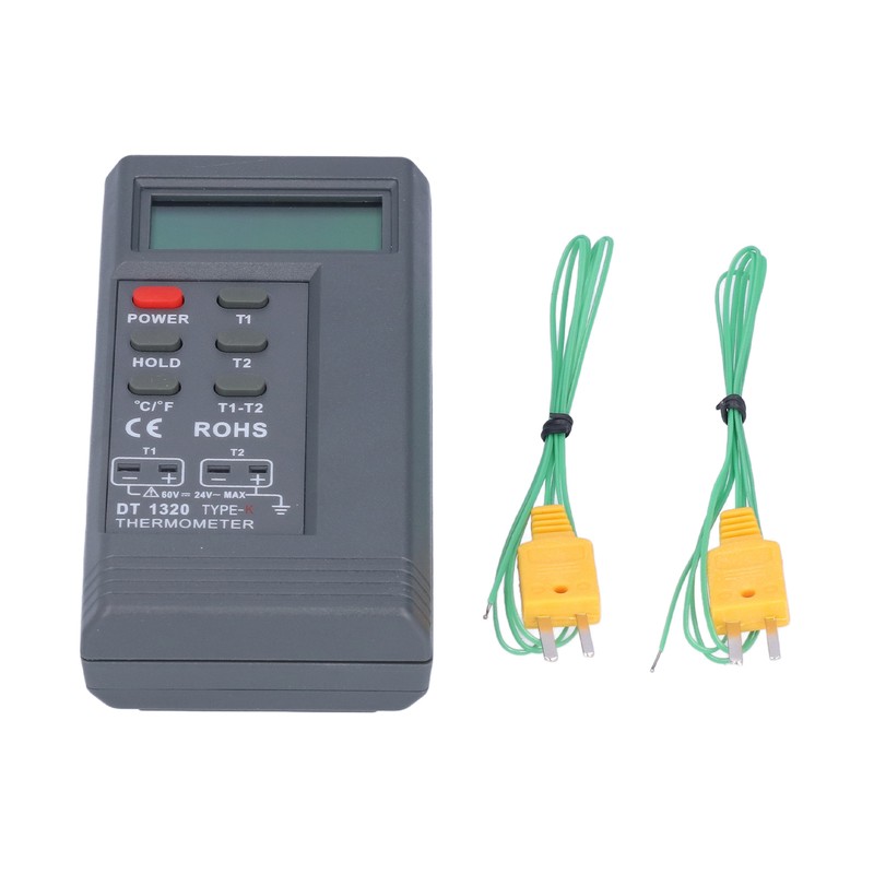 DT1320 Digital Thermometer 200℃~1370℃ Measuring Range LCD Display Temperature Meter