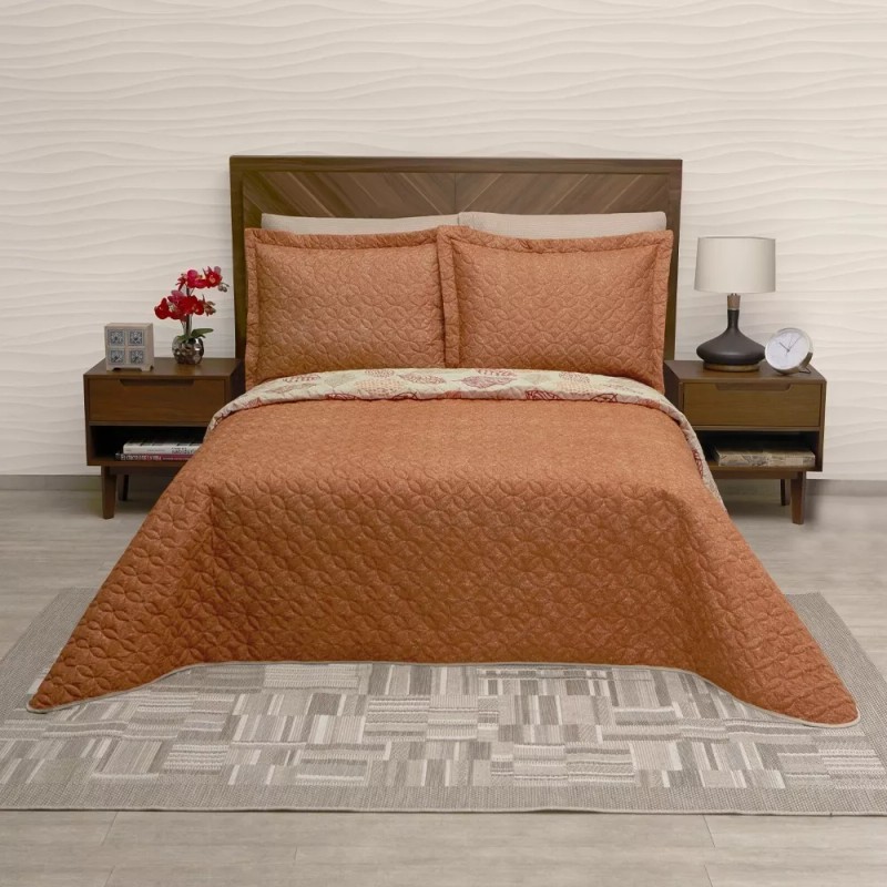 Colchas Elefantito Edredón Ligero Dos Vistas King Size Beige Cipres