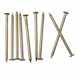 120pcs Gold Hardware Nails, 2 Inches Brass Plated Picture Hanging Nails, Wood Nails, Wall Nails for Hanging, Finishing Nails, Roofing Nails