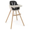 3-in-1 Convertible Wooden High Chair for Kids with Cushioned Seat