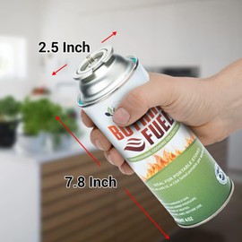 Jo Chef Butane Fuel Canister, Butane Cylinder - Pure Refined Gas for Camping Stove or Creme Brulee Blow Torch