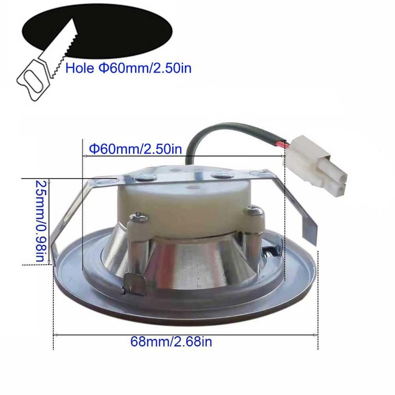 LIDESENMO 2-Pack 12V DC Kitchen Cooker Hood Light Bulb LED