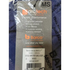 Barco One Men's Three Pocket Elastic Waist Cargo Jogger Pant, MS, Indigo, Free S