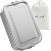 WELLGRO Stainless Steel Square Containers - 550 ml 850 ml