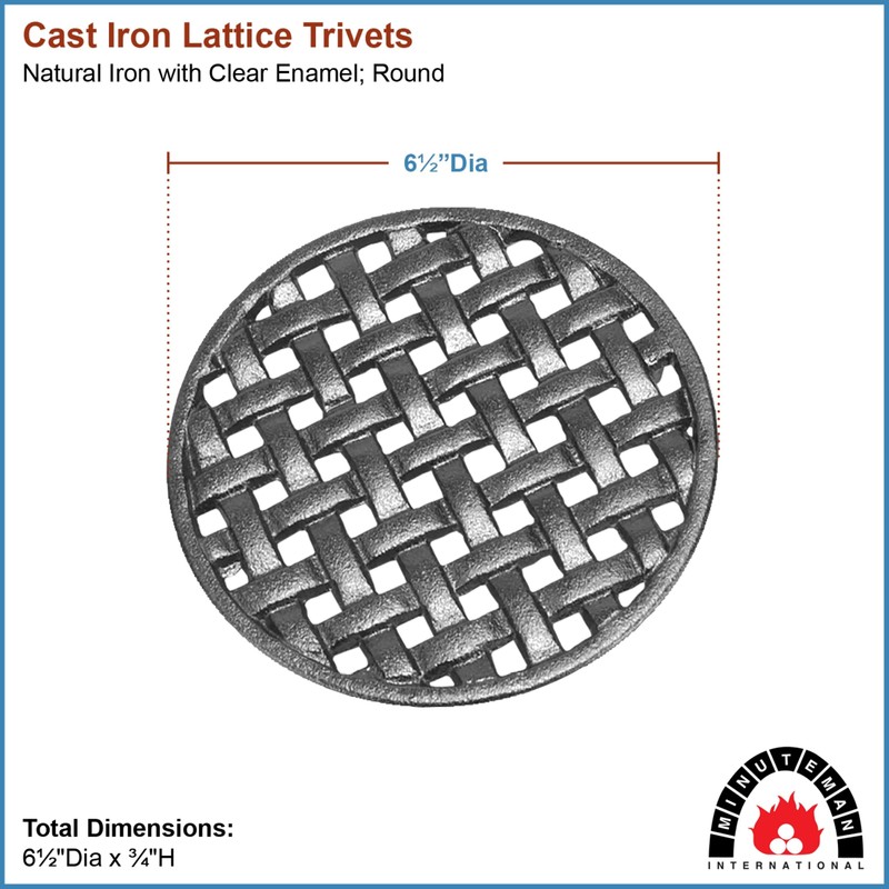 Round Cast Iron Lattice Trivet