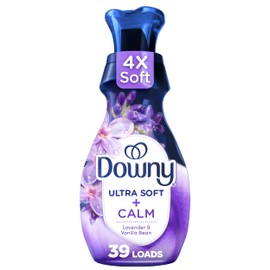 Downy Ultra Soft Fabric Softener Liquid, Calm, Lavender and Vanilla Bean, 26 fl oz, 39 Loads