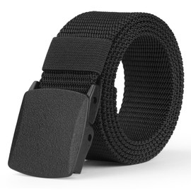 Aomig Work Belt Men's Adjustable Nylon Fabric Belt Coupling Belt for Men and Women, Outdoor Fabric Tactical Belt, Quick Release Tactical Belt, Belt Without Holes