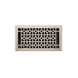 Naiture Appert Steel Wall Register in 6" X 12" (7-1/4" X 13-3/8" Overall), Brushed Nickel Finish