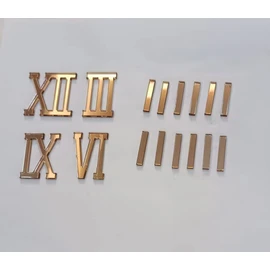 Yuxuanish Rose Gold Roman Numerals (4cm) & Dashes (3cm) for Epoxy Resin Wall Clock ~ Laser Cut Mirrored Acrylic