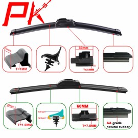 USCG-Wiper For Toyota Tacoma 2005-2013 22" + 21" Windshield Wiper Blades U &J hook Set of 2