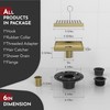 WEBANG 6 Inch Square Shower Drain Gold Floor Drain with