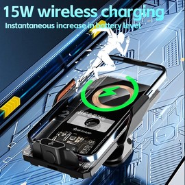 CadoZeal Car Phone Holder, RGB Sleek Phone Holder for Cars, Aero-grade Alloy Arms Car Mount with Charge Function, One Finger Auto Release, Ultra Stable, 360° Rotation for Air Vent, for All Smartphones