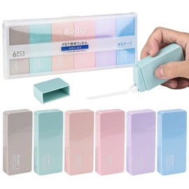 RNHDLY Correction Roller, Pack of 6 Correction Mouse, Correction Tape, Small Correction Roller, Aesthetic Mini Correction Roller for Office, Home Office or School