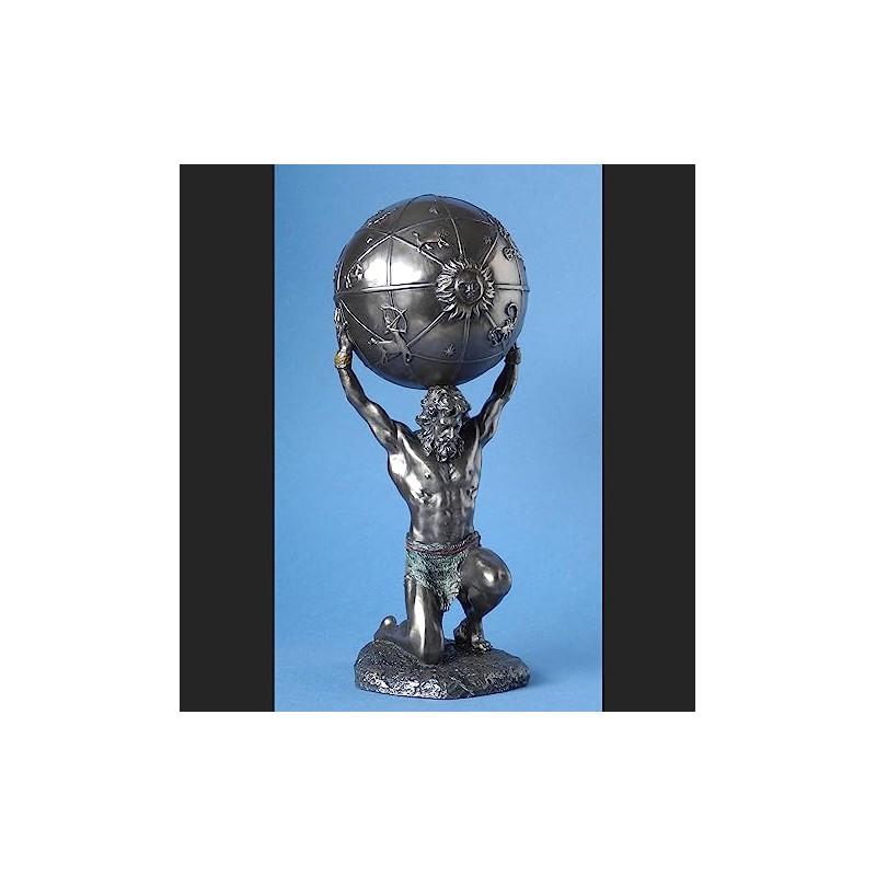 Parastone Decorative Figurine Titanium Atlas with Heavenly Sphere Bronzed Decorative