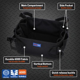 WISEPRO Ladders Bag, Portable 600D Ladder Tool Pouch Organizer with 12 Pockets, Ladder Accessory