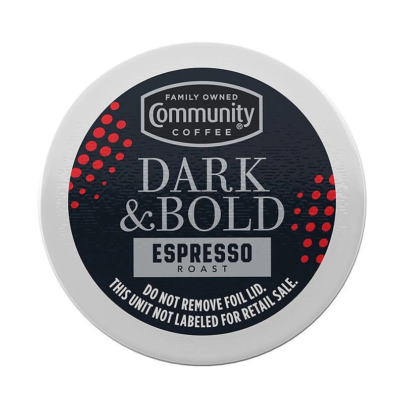 Community Coffee Dark and Bold Espresso Roast Single Serve (72