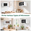 EsLuker.ly Universal Stainless Steel Microwave Oven Wall Mount Bracket with