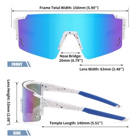 YuJian 2PACK kids Sunglasses for Softball Baseball Youth Sports Sunglasses Cycling Running Visor Unisex Boys Girls