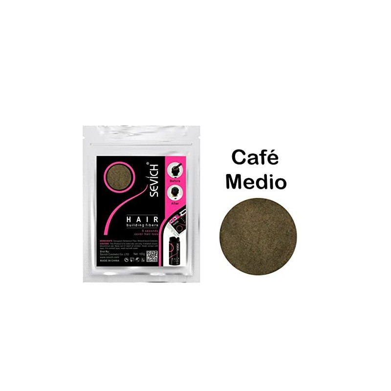 Sevich Micro Fibras Naturales 100 grs Disminuye la Calvicie (Café