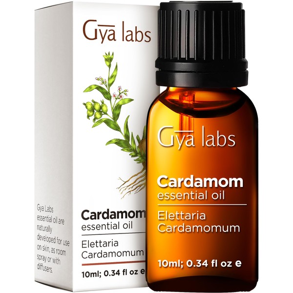 Gya Labs Cardamom Essential Oil (0.34 fl oz) - Spicy & Slightly Sweet Scent