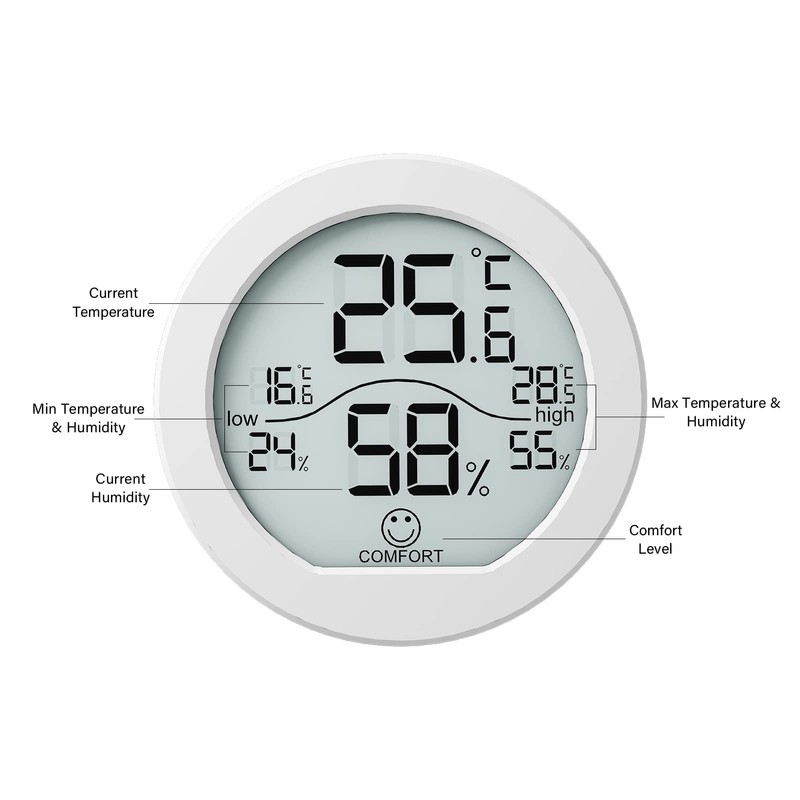 Indoor Digital Hygrometer Thermometer for Room Temperature Humidity Meter |